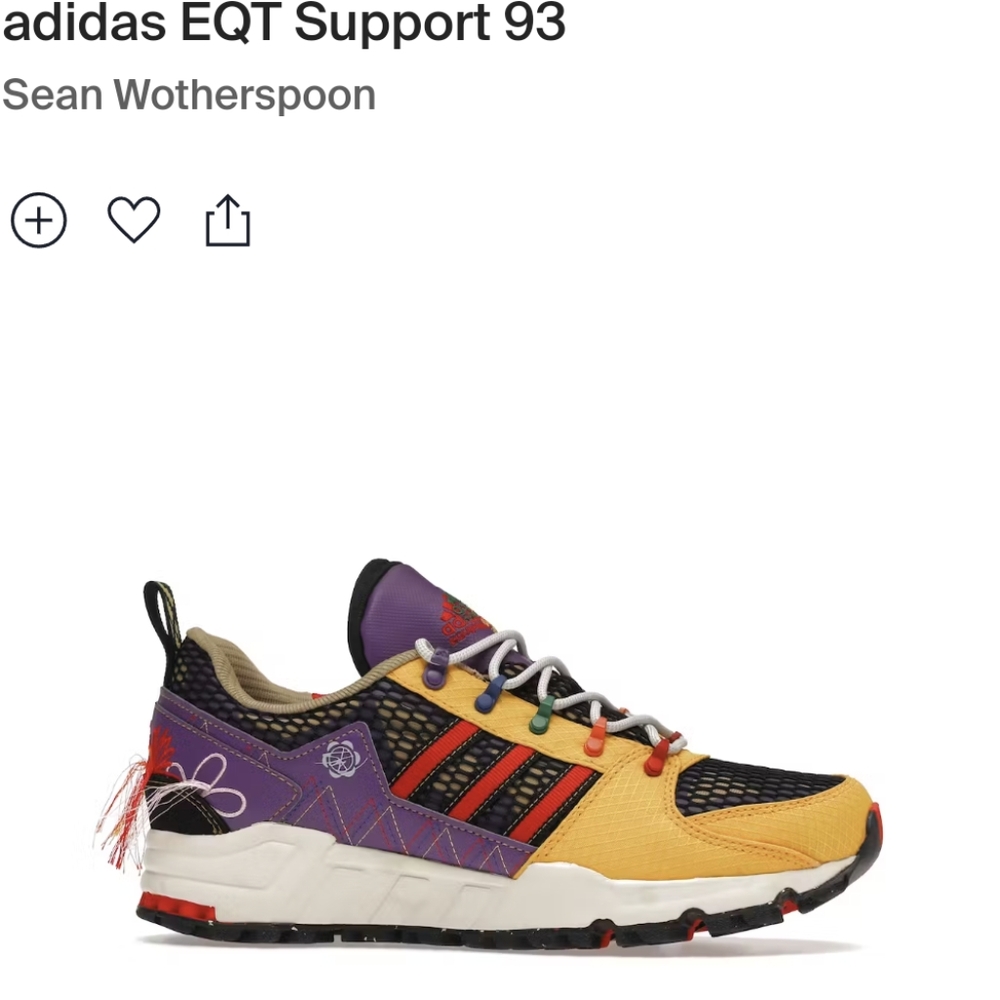 SEAN WOTHERSPOON ADIDAS EQT SUPPORT 93 SNEAKERS